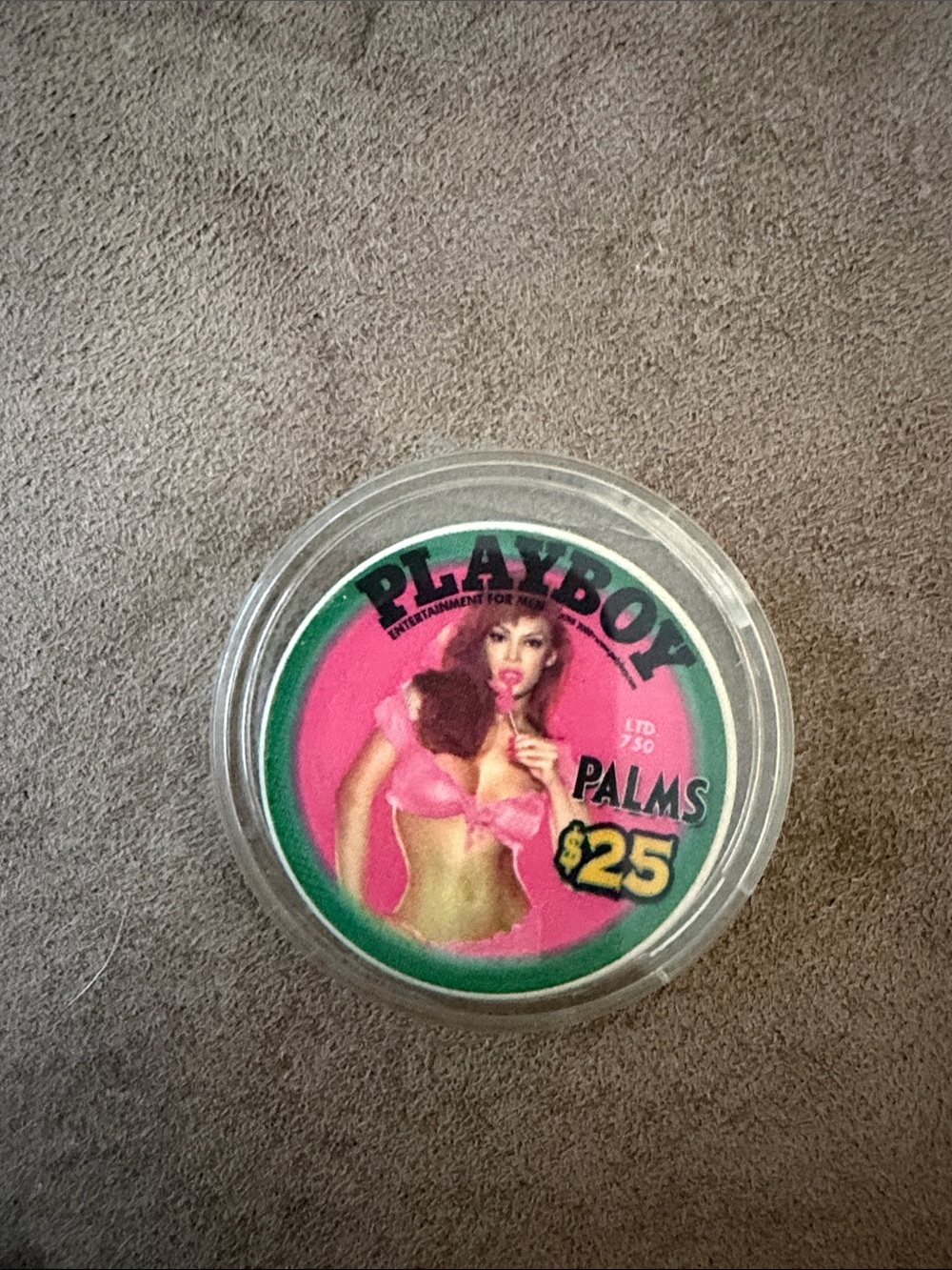 PLAYBOY Pink and Green Palms Cosmetic Tin